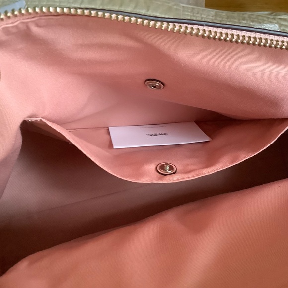 Coach Emma Satchel Crossbody Bag Pebble Leather Petal - Picture 12 of 16